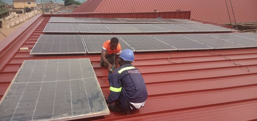 Commercial hybrid solar installation Awutu Senya